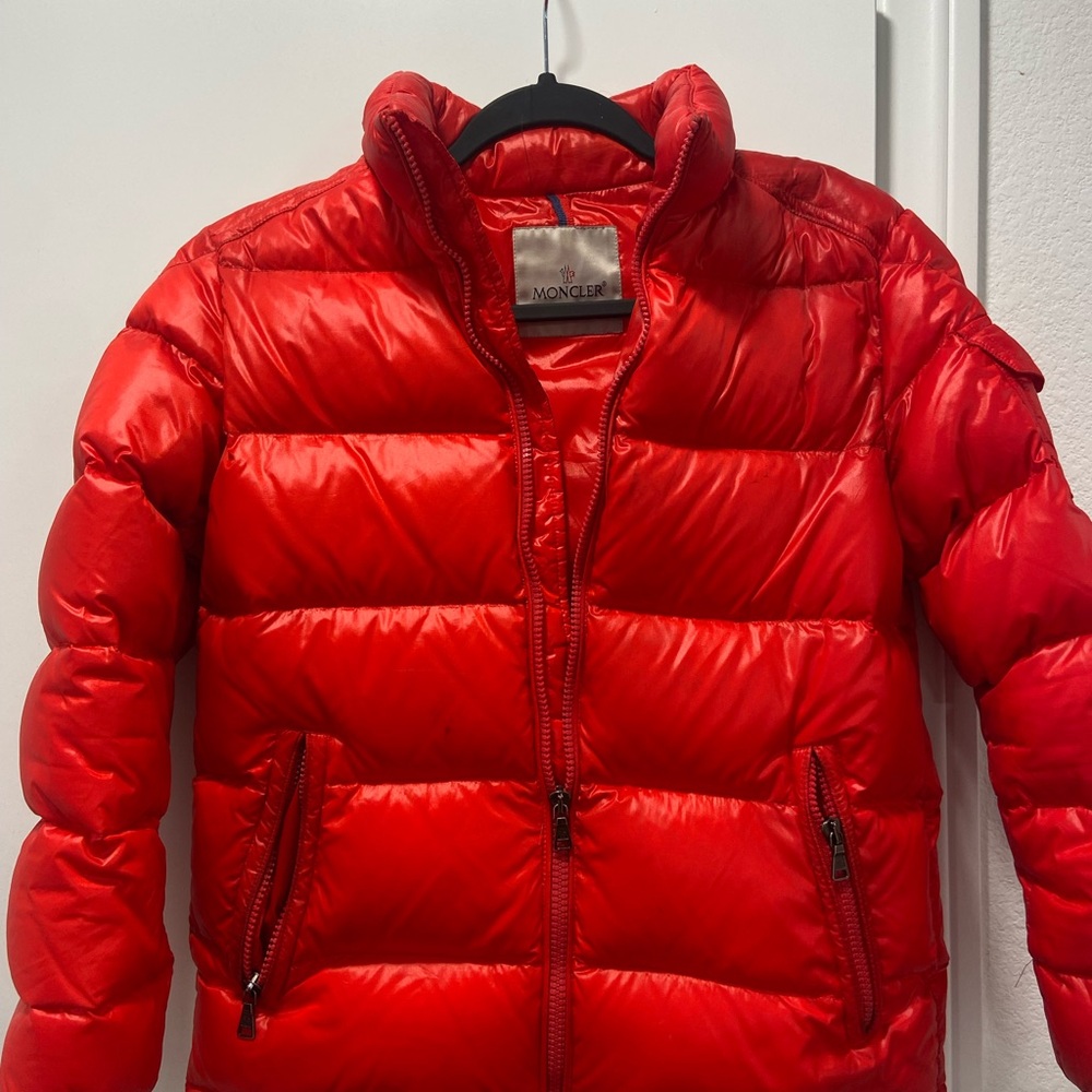 Moncler Vibrant Red Quilted Puffer Jacket